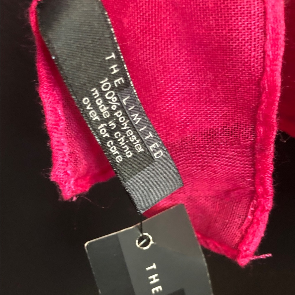 The Limited Bright Pink Colorful Striped Lightweight Scarf - Picture 3 of 4